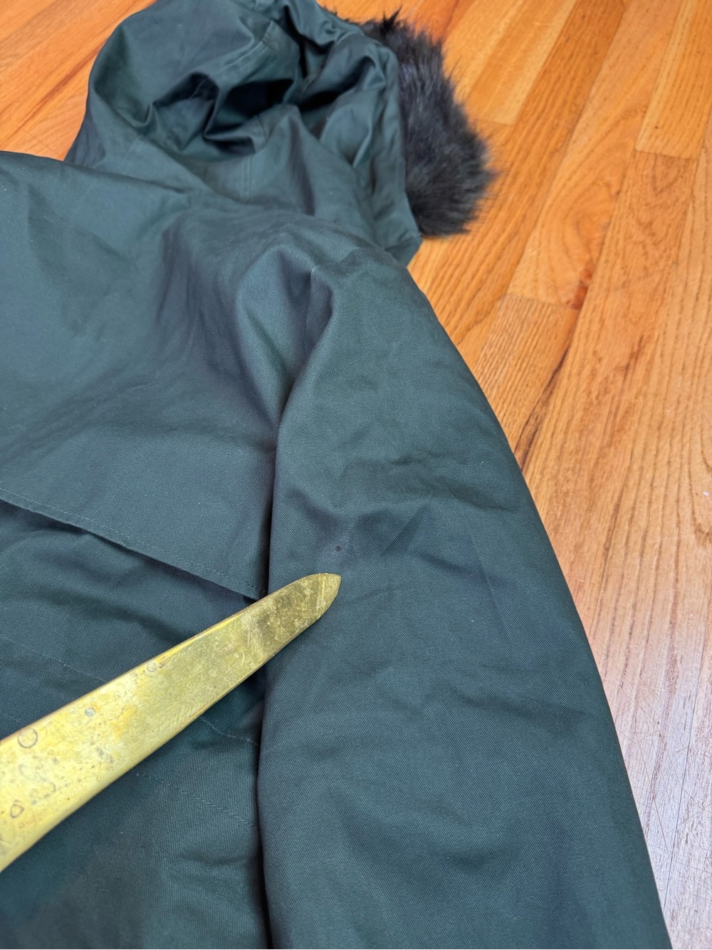 NWT Seraphine Zorah 3-in-1 Down Lined Maternity Parka Coat Khaki Green US 4 READ - Picture 13 of 16
